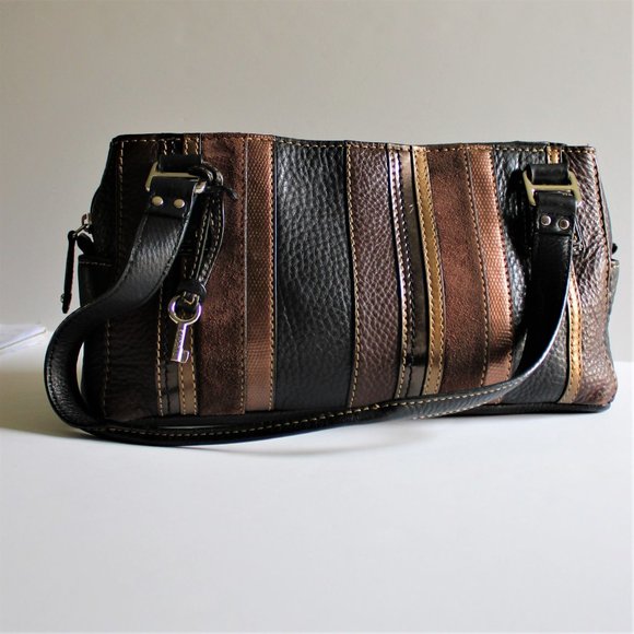 Fossil Patchwork Organizer Shoulder Bag - Picture 3 of 8